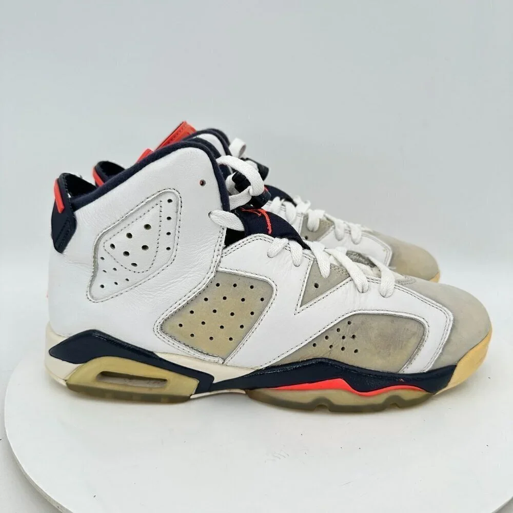 Nike Air Jordan 6 Tinker 23 Youth Sz 7Y Women 8.5 384665-104 Infrared White Shoe